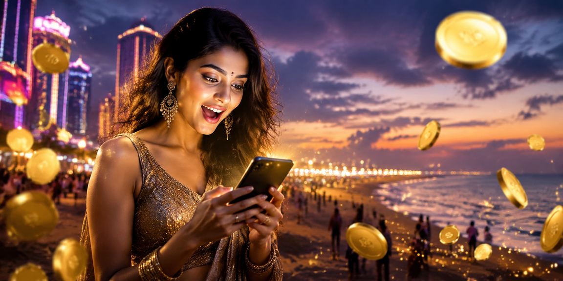 Colorful Bollywood themed slots game in vibrant neon colors