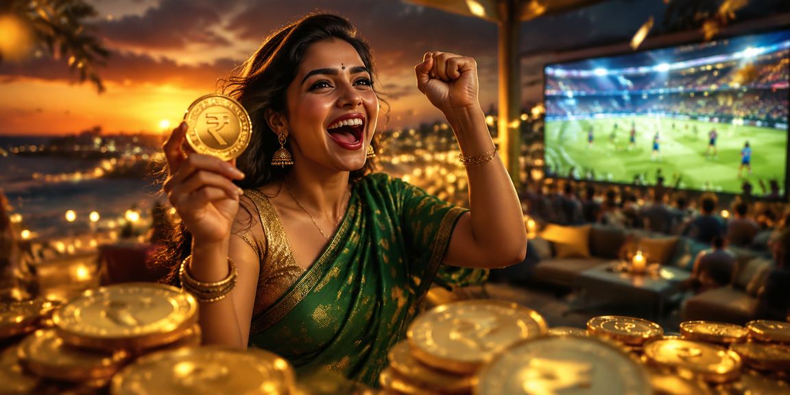 Goa beach entertainment with casino and traditional saree dress